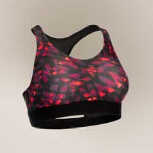 Girls dance bra with clear straps and back for ballet and gymnastics