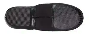 Black jazz shoe suede split sole with heel and toe pads