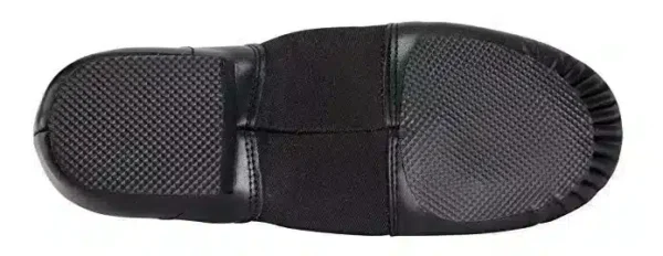 Black jazz shoe suede split sole with heel and toe pads