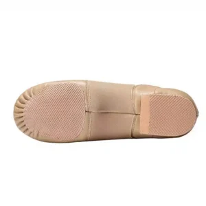 Brown jazz shoe suede split sole with heel and toe pads