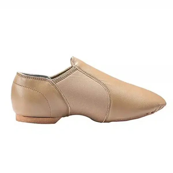 Brown jazz shoe side view with flexible neoprene arch