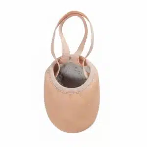 Leather ballet rhythmic gymnastics half-sole toe shoes with suede sole in pink, beige, and black