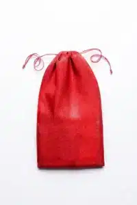 Small lightweight cinch bag with drawstring closure