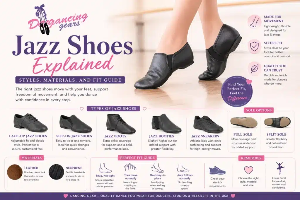 Jazz Shoes Explained: Styles, Materials, and Fit Guide