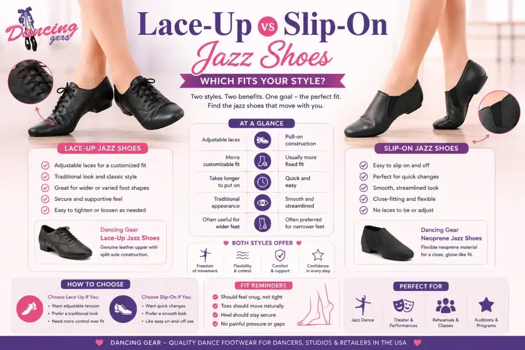 Lace-Up vs Slip-On Jazz Shoes: Which Fits Your Style?