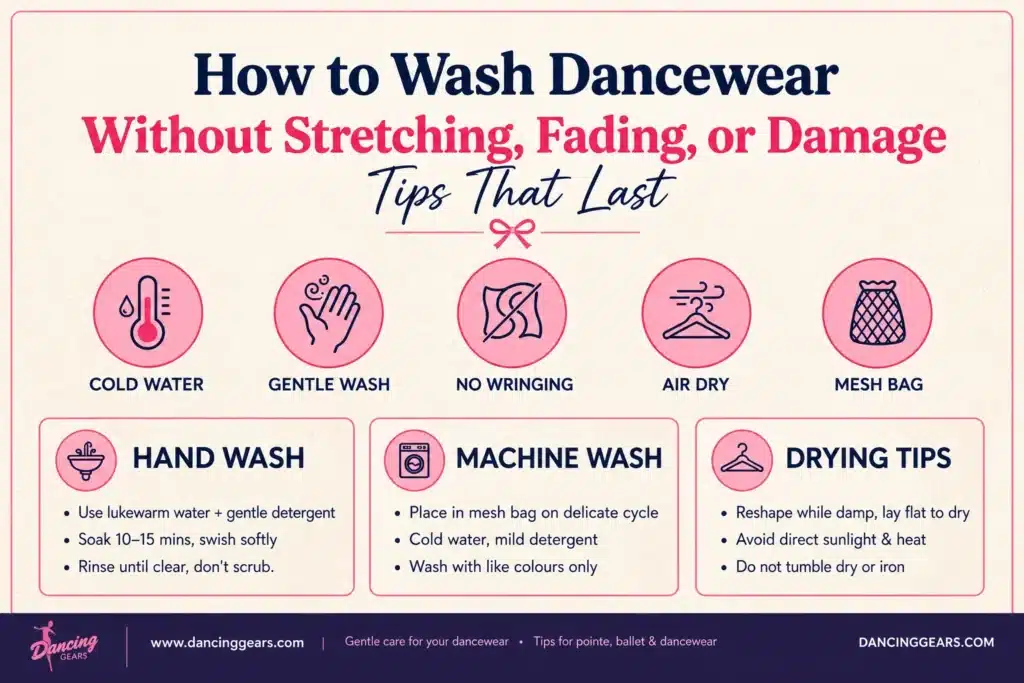 How to Wash Dancewear Without Stretching, Fading, or Damage